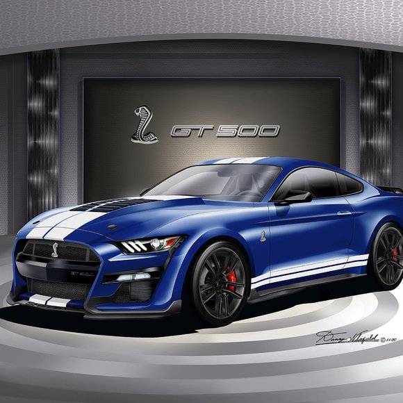 2020 - 2021 FORD MUSTANG SHELBY GT500 - KONA BLUE - Picture 1 of 1